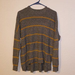 AMERICAN EAGLE Heather Gray and Mustard Sweater
